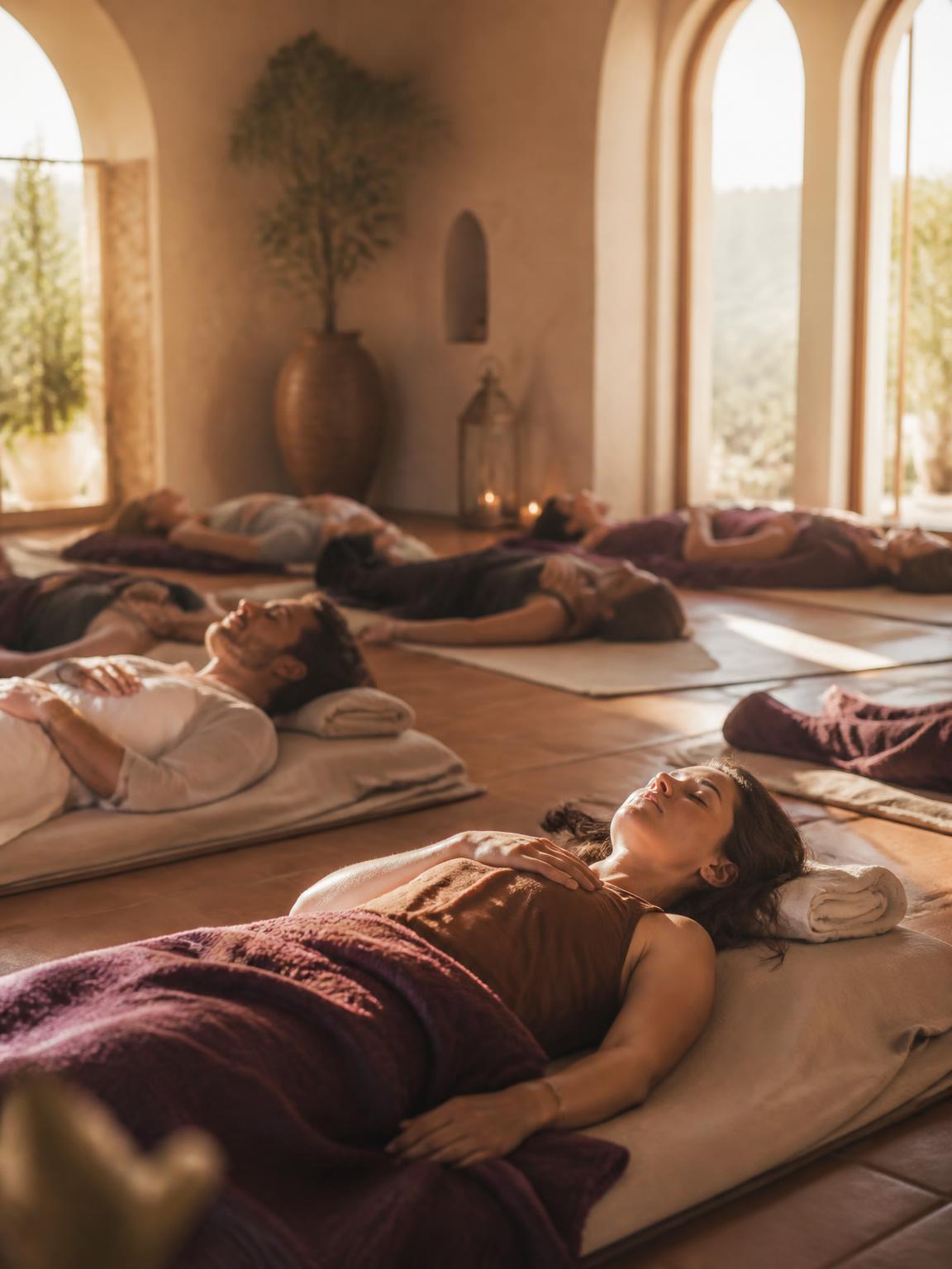 The group in a Holosomatic® breathwork journey
